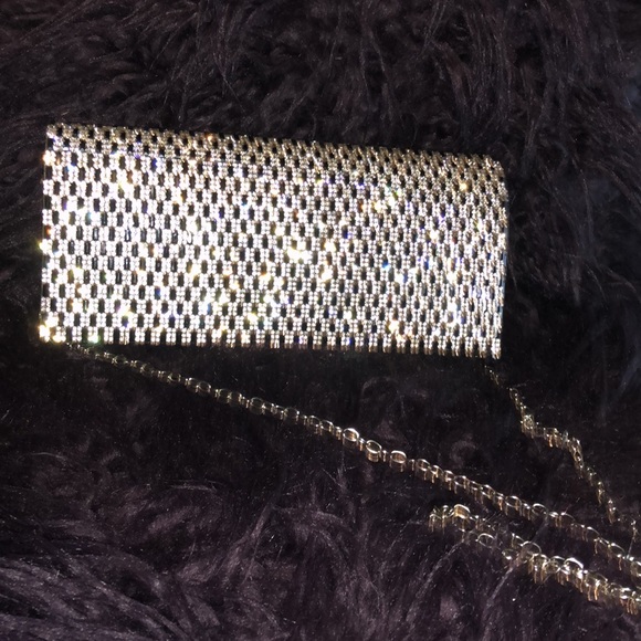 Silver and black clutch purse. - Picture 3 of 3
